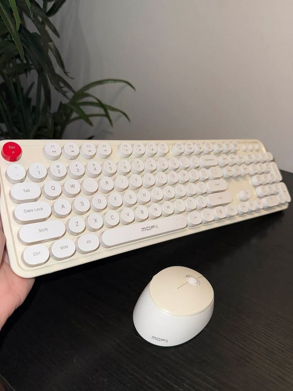 MOFii Sweet Wireless Keyboard & Mouse Combo Retro Cream